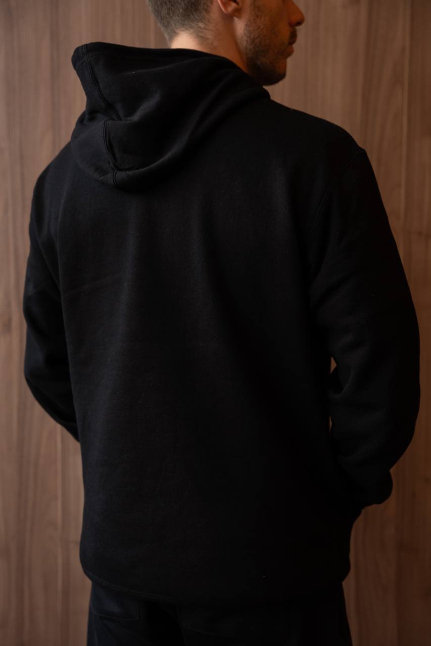 Black Stencil Hoodie - Classic