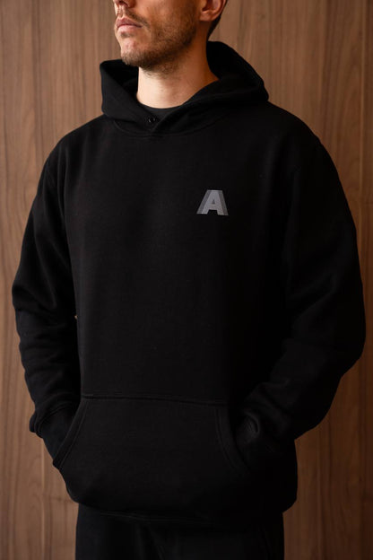 Black Stencil Hoodie - Aces Logo