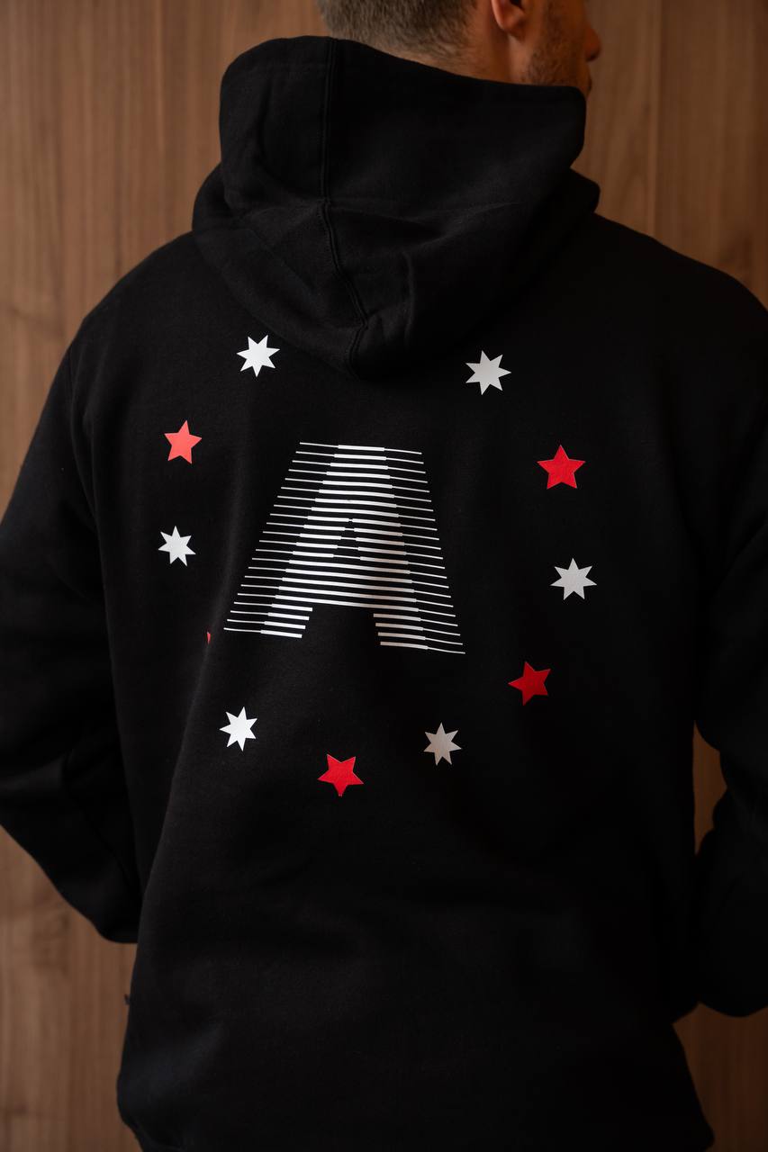 Black Stencil Hoodie - Aces Logo