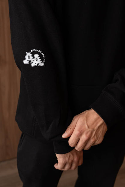 Black Stencil Hoodie - AA